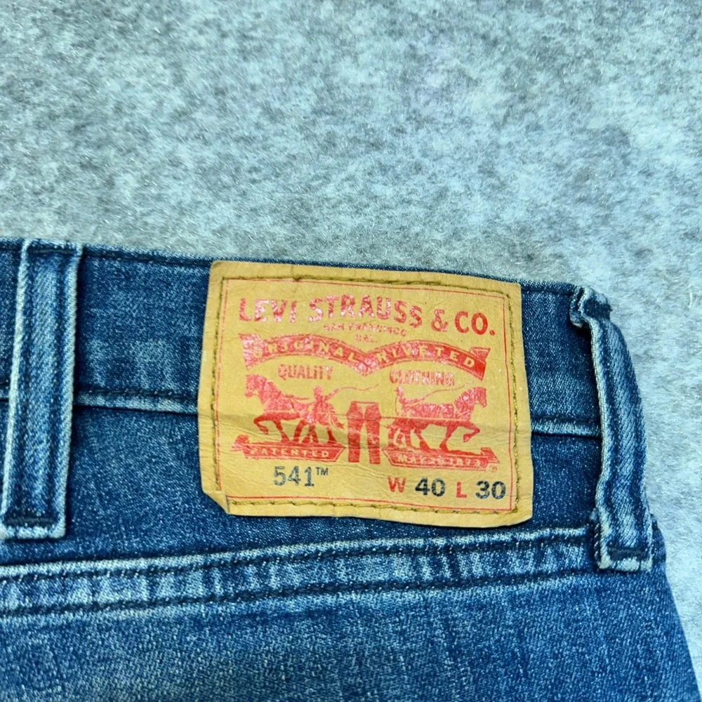 Lot of 3 Levi's 541 514 Straight Jeans Men's 40x30 Blue Denim Work Pants Bundle